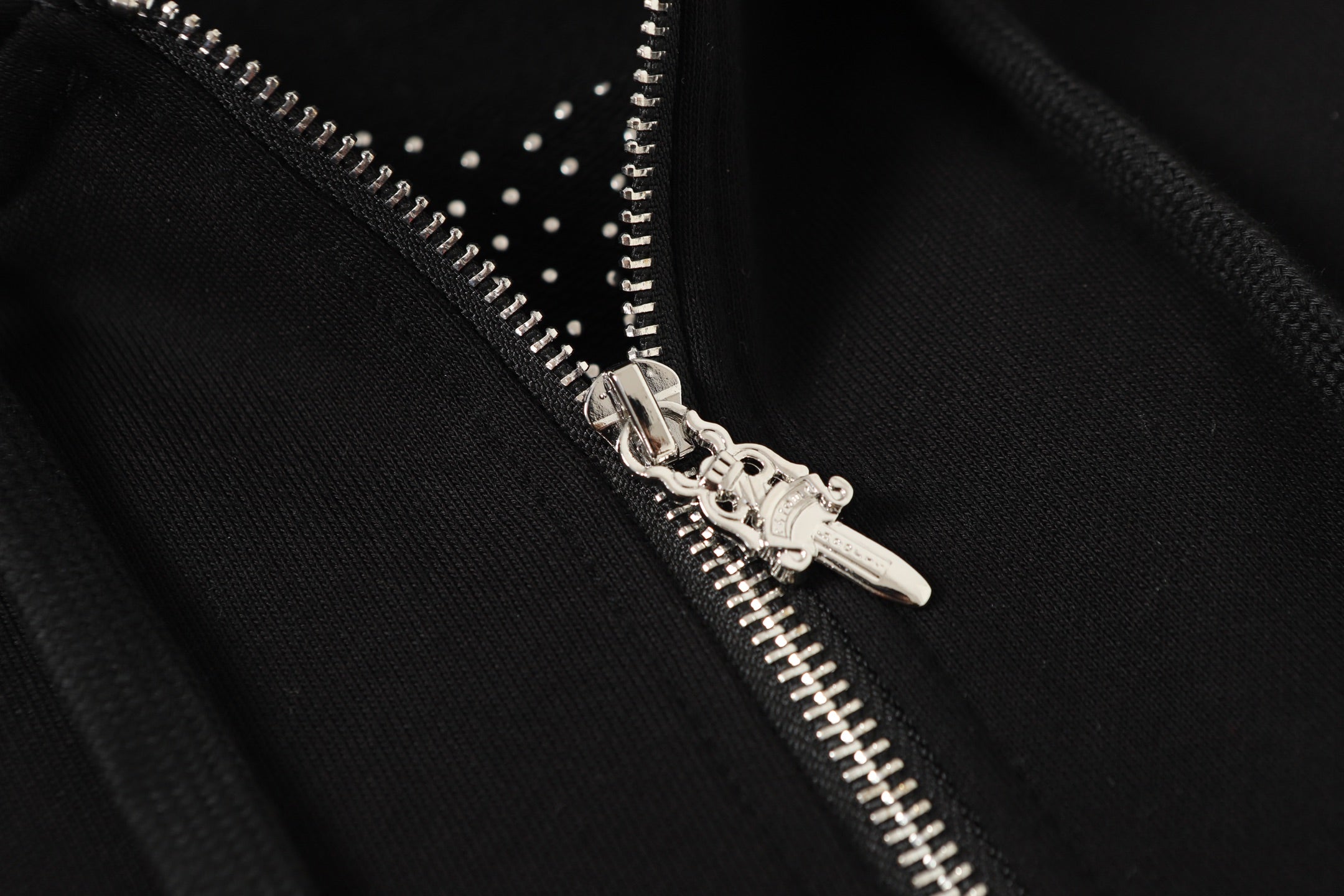Rhinestone Cross Hoodie - Black Gothic Streetwear Sweatshirt 2633